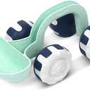 Asweets Beach Sand Toy Shovel Car, Organic Green Plastic Travel Beach Sand Toys for Kids Toddlers, Ideal Gift for Boys and Girls, 11.81''L x 6.10''W x 5.31''H (Medium)