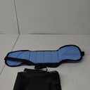 Airplane Footrest Made with Premium Memory Foam - Airplane Travel Foot Hammock, No Clashing Foot Hammock & Portable Plane Leg Rest, Provides Relaxation and Comfortable for Long Flight, Blue