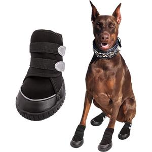 Adorepaw Dog Shoes for Large Dogs with Reflective Straps, Dog Boots for Winter, Dog Boots & Paw Protectors with Nonslip Sole (4PCS/Set)