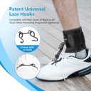 AFO Foot Drop Brace for Walking, Upgraded Zinc Alloy Hook, Includes Eyelet Hook for Elastic Laces, Adjustable Drop Foot Support Brace Fits Left or Right Foot for Men & Women, L/XL