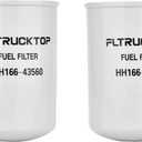 2PCS HH166-43560 Fuel Filter Compatible with Kubota V2203 V3307 Engine SVL75 SVL90 M5700 M8540 M8560 M9000 M9540 M9960 Replace 16631-43560 19090-55580
