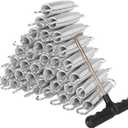 40 Pack Trampoline Springs 5.5 Heavy Duty Galvanized Steel Replacement Trampoline Parts Springs with T Hook, Great for Outdoor Trampoline Aotob, Skywalker, JumpKing, UpperBounce, SkyBound