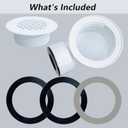 Low Profile Shower Drain Assembly Replacement, 2" PVC Side Outlet with Perforated Strainer Replacement for 1.5" or 2" Shower Base Drain