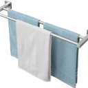 Double Towel Bar for Bathroom Wall, 24 Inch Double Towel Racks for Bathroom Wall Mounted, Heavy Duty Bathroom Towel Holder Stainless Steel Towel Rod, Brushed Nickel