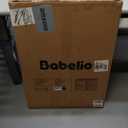 Babelio 34" Tall No Bottom Bar Baby/Dog Gate for Stairs, House and Doorways, 29.7-46.5" Auto Close Safety Pet Gates with Large Walk Thru Door, Hardware Mount, Black