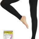 Beister Thigh High Compression Stockings with Silicone Band for Women & Men, 20-30 mmHg Footless Graduated Support Sleeves, Medical Compression Hoses for Varicose Veins, Edema, Flight (XXL, Black)