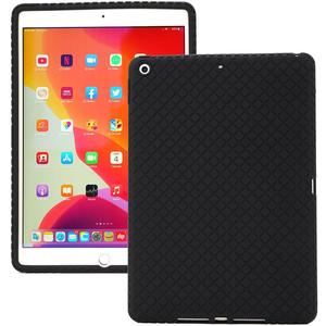 10.2 in Silicone Back Case Cover, Anti Slip Rubber Protective Skin Soft Bumper for Apple iPad 9th (2021)/8th (2020)/7th (2019) Gen, Kids Friendly/Lightweight/Ultra Slim/Shockproof (Black)