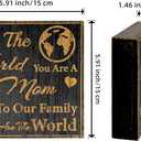 Mom Gift Sign - Handmade Wooden Quote Plaque for Mothers Day, Birthday, Christmas - Wall or Tabletop Home Decor,Best Mom Ever Wood Bead PlaqueMothers Day Gifts from Son Daughter