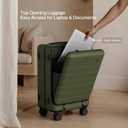Top Opening PC Hard Shell Suitcase, 20-inch International Carry On Luggage with TSA Lock, 360 Silent Spinner Wheels, Lightweight - Ideal for Business Travel Suitcase (Green, Carry-On 20-Inch)