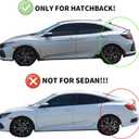 Window Visors Rain Guards Shield for 2016-2021 Honda Civic Hatchback, Out-Channel Window Vent Wind Deflectors Visors Shades for 16-21 Civic (Not for Sedan