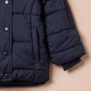 Amazon Essentials Girls Heavyweight Hooded Puffer Coat, Water-Resistant (4T, Navy)