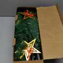 Upgraded Set of 2 Solar Christmas Tree, Outdoor Christmas Decorations,Prelit Xmas Tree w/ 100 LED Multi-color C6 String Lights for Outsdie Holiday Display Yard Front Porch Pathway Grave Cemetery Decor