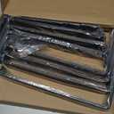 Pack of 8 - 11.25" L x 6" H x 1.5" W J Lip Shelf Brackets Rustic Farmhouse Iron Wall Floating Shelf Bracket Metal Shelf Bracket Industrial Shelf Supports with Screws Black