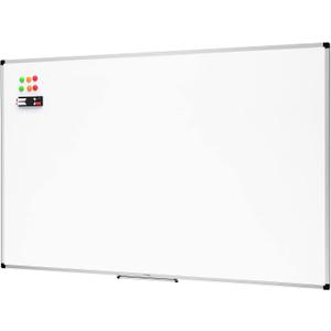 Amazon Basics Magnetic White Board with Pen Tray, Dry Erase Board, Aluminum Trim, 35.4" x 23.6"