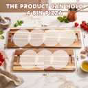 2 Pcs Large Charcuterie Board Foldable Acacia Wooden Charcuterie Board with Handle Serving Boards Tray Long Cutting Boards for Cheese Appetizers Party Travel (36 x 12 Inch, 30 x 12 Inch)