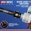 MTO 1" Female to 1/2" Male Impact Socket Adapter, 1-Inch Impact Socket Reducer, Chrome Molybdenum Alloy Steel, for Impact Wrench & Ratchet Use