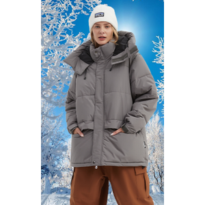 NOMADIKA Oversize Waterproof Ski Jacket Thick Snow Coats with Detachable Hood Winter Skiing Snowboard Jackets for Women Men