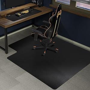 SALLOUS Office Chair Mat for Carpet, 53" x 45" Heavy Duty Chair Mat for Carpeted Floors, Gaming Chair Mat with Extended Lip, Floor Protector Computer Desk Chair Mat for Home Office (Black, T-Shape)