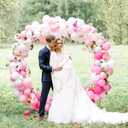 RUBFAC White Balloons 129pcs Different Sizes 18 12 10 5 Inch for Garland Arch, Latex Balloon for Engagement Wedding Anniversary Birthday Party Baby Shower Decoration