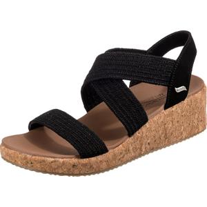 Skechers Women's Arch Fit Beverlee-Love Stays Wedge Sandal, 5.5 (9, Black)