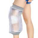 Waterproof Knee Cast Cover for Shower,Watertight Cast Bag Covers- Shower Protector for Knee Replacement Surgery, Wound, Burns Reusable
