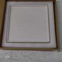 Vanity Tray with Brown Trim, Candle Tray, Bathroom Tray, Countertop Tray, Perfume Holder Organizer, Decorative Tray for Dresser, Table, Bathroom Countertop, Home dcor, Square,White, 8"8" (8" x 8" x 0.5")