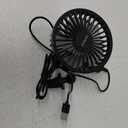 TriPole Car Fan USB Powered - Powerful 3 Speed, Portable Cooling Clip Fan for Car Vent, Quiet Brushless Motor, 360 Degree Rotatable, Air Circulation for Vehicle, Van, Truck, SUV, RV Black