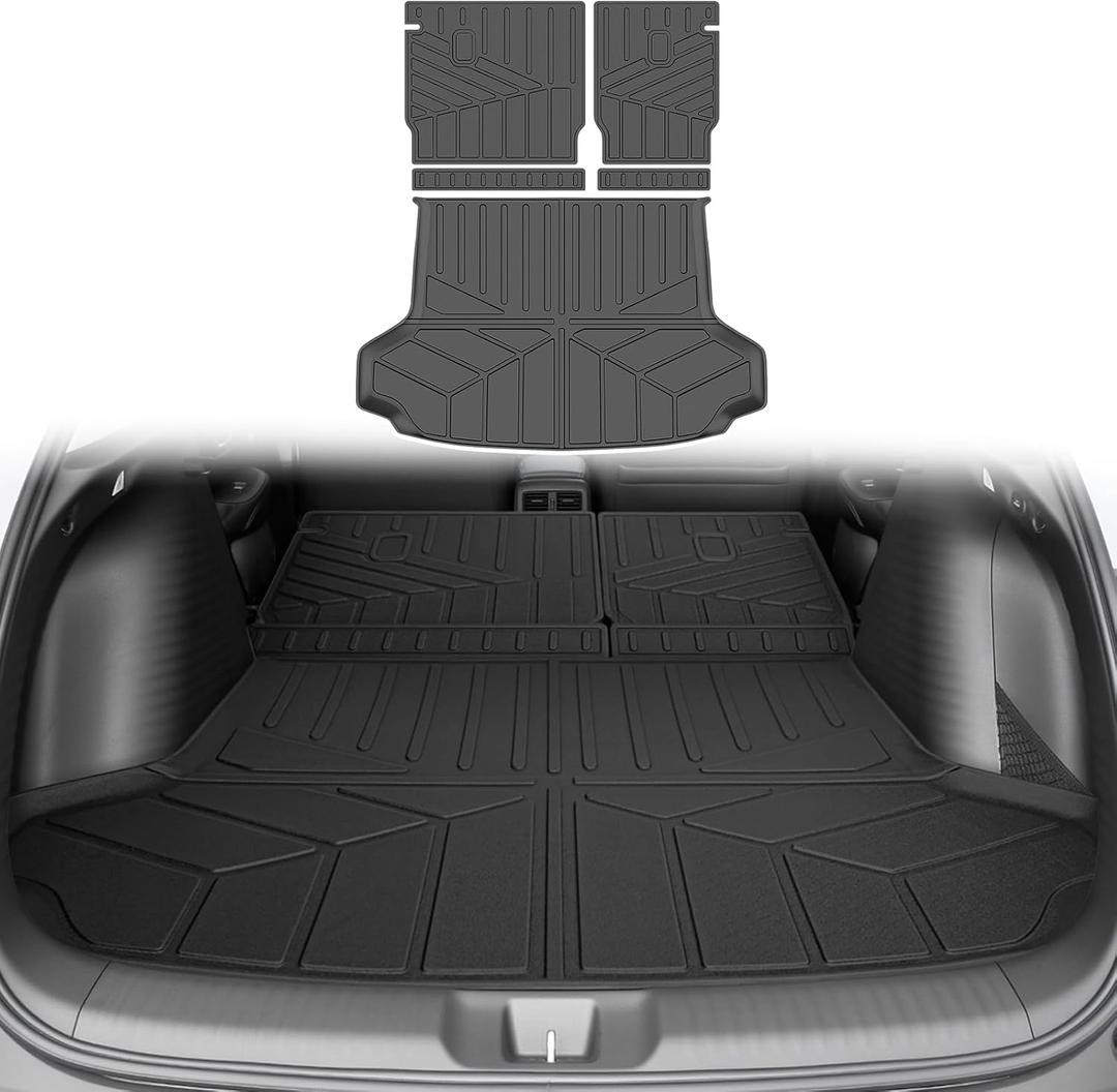 Cargo Liners for 2023-2026 Honda HRV Trunk Mat with Seat Back Cover Accessories, All Weather Rear Cargo Mat Backrest Protector for 2023 2024 2025 2026 HR-V