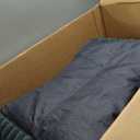 ZOMISIA Dog Bed Medium Size Dog - Large Rectangle Orthopedic Pet Bed with Fluffy Washable Cover and Anti-Slip Bottom, 30x24x9inches, Grey