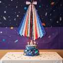 YKW Wreath Sash Ribbon Set, 9 Assorted Western Patterns with Cow Print, Cloud & Bandana Design, 27.5" Pre-Made Clip-On Bow for Front Door Wreaths, Party Decor & DIY Craft Supplies - Indoor Outdoor