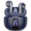 Wireless Earbuds, Bluetooth 5.4 Ear Buds with Power Display Charging Case, Stereo Deep Bass Headphones with 50H Playtime, IPX7 Waterproof, for Laptop, Android/iOS, Pad, Blue