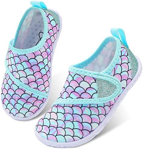 LeIsfIt Toddler Water Shoes Boys Girls Aqua Socks Kids Breathable Swim Shoes Non-Slip Barefoot Beach Shoes, Size 142