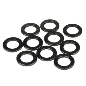 10Pcs Titanium M5 M6 Flat Washer Bicycle Screws Washer (Black, M6)