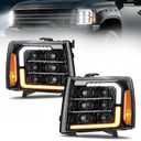 Partsam LED Headlights Assembly Compatible with 2007-2013 Silverado 1500 & 2007-2014 2500 3500 HD, DOT Approved Hi/Low Beam DRL Sequential Turn Signal Side Marker Lights 6500K IP67