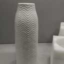 hjn Large White Vase for Flowers Ceramic Vase for Home Decor Tall Vases for Your Floor/Kitchen/Office/Living Room/Table- White Texture(Large)