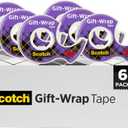 Scotch Gift Wrap Tape, Invisible, 0.75 in. x 650 in., 6 Dispensers/Pack, Create Halloween Crafts