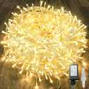 Connectable 240LED 88Ft 13Modes Christmas String Lights Indoor Outdoor Clear Wire | Warm White Christmas Lights | Twinkle Fairy Light Plug in with Timer for Tree Christmas Decorations