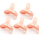 Baby Pacifiers 0-6 Month, Breast Like Shape Soft Silicone Newborn Pacifiers 0-3 Months with Large Air Holes, BPA-Free, 5pcs
