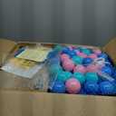 Step4Fun Inflatable Bounce House, Kids Castle Slide Bouncer for Children Jumping Outdoor and Indoor Party, Baby Backyard Water Jumper Toy with Blower, Ball Pit Pool, Ideal Gifts（112 x 98 x 65”）