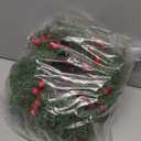 Lush Christmas Wreaths for Front Door with Red Berries Christmas Decorations 24 inch Real Touch Faux Cedar Wreath Large Winter Green Wreaths for Windows Outdoor Indoor Walls Home Xmas Holiday Decor