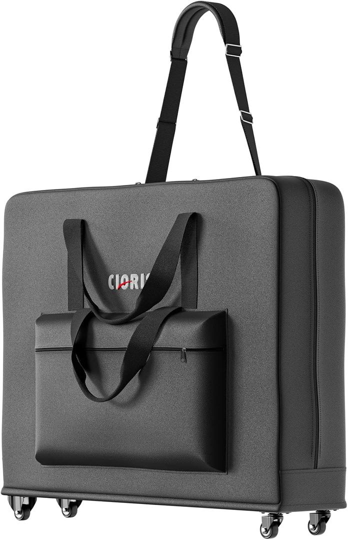 CLORIS Professional Carrying Bag Universal Case for Massage Table with Wheels and Storage Pockets Small, 36.22"L x 8.27"W x 29.13"H