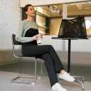 AFITNE Women's Yoga Pants Bootcut Workout Leggings Flare Casual Lounge Pants with Pockets High Waist and Tummy Control (Black, S)