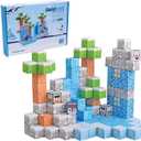 113PCS 1'' Magnetic Blocks, Magnetic Building Cube Toys for Kids, STEM Montessori Stacking, Sensory Education Toys for Toddlers Building World Set, Christmas Birthday Gifts for Kids Age 3 4 5 6 7 8+