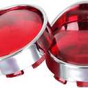 NTHREEAUTO Turn Signal Visors Lights Lens Covers Compatible with Harley Dyna Fatboy Softail Road Glide(Qty:2, Red)