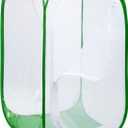 4 Feet Extra Large Monarch Butterfly Habitat, Giant Collapsible Insect Mesh Cage Terrarium Pop-up (White + Green, 28 x 28 x 48 Inches)