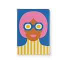 3 x Olimpia Zagnoli Blue Small Sewn Lined Notebook