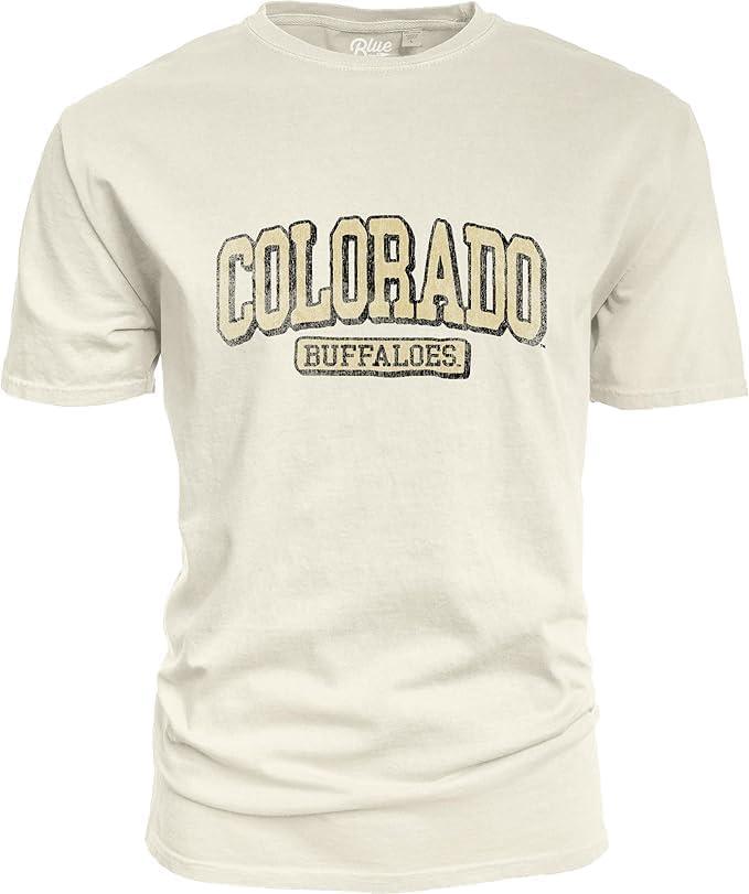 Blue 84 NCAA Unisex-Adult NCAA Officially Licensed T-Shirt Ivory Dyed Ringspun Vintage (S)