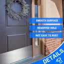 Therwen 5 Sets 10 x 36 Inches Silver Door Kick Plate for Exterior Doors, Satin Aluminum Kick Plates with Screws for Wood Metal Interior/Exterior Anti Scratch Door Protection