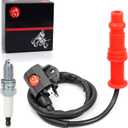 Ignition Coil and Spark Plug Fit For Polaris Ranger 400 500 Sportsman 400 450 500 HO 4x4 6x6 2004-2013 ATV 3089239