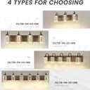 Zeyu 20W LED Vanity Light Bathroom, 4-Light Farmhouse Vanity Lighting Over Mirror with Crystal Bubble and Clear Glass, 5CCT Adjustable, Oil Rubbed Bronze Finish, ZSL72B-4W LED ORB-1